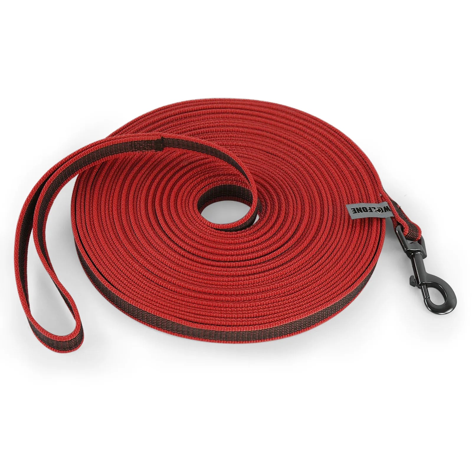 Adjustable Long Dog Leash – 1.5m/2m/3m/5m/10m/15m (4.9–49.2 ft) Lightweight Fiber Training Lead with Buckle, Personalized LS Red