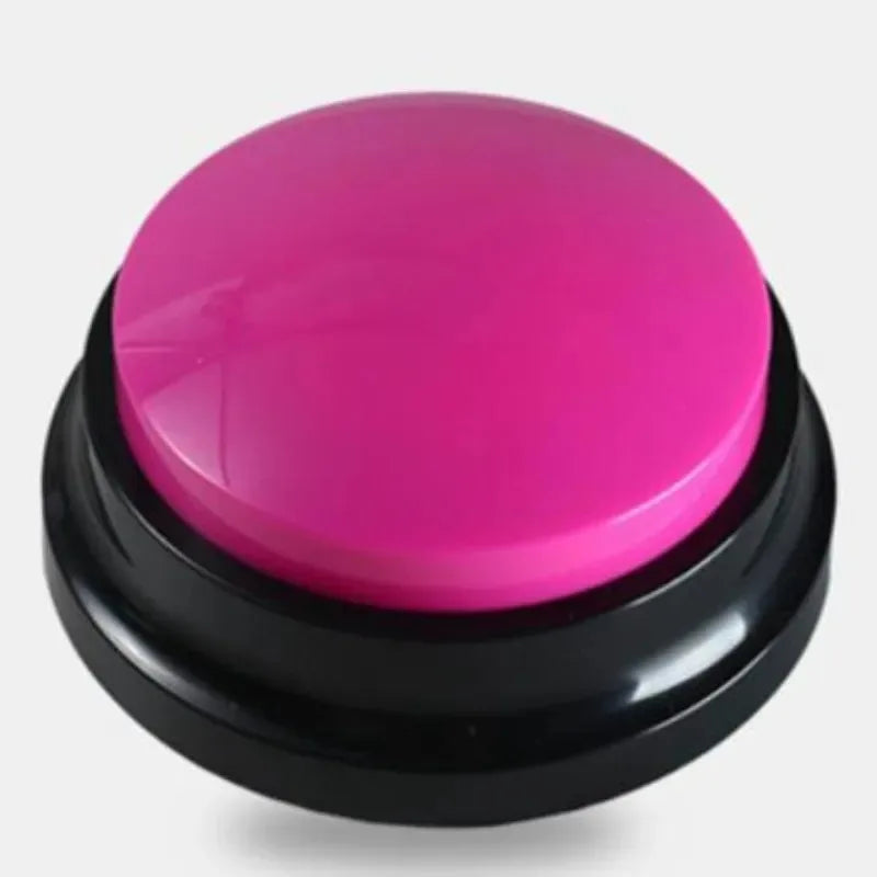 Dog Communication Buttons Voice Recording Button for Pet Training Buzzer 30 Second Record Playback Funny Gift for Talking Pet Rose Red