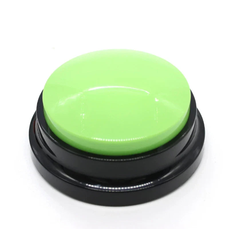 Recordable Talking Dog Toy - Portable Interactive Button Trainer for Dogs green