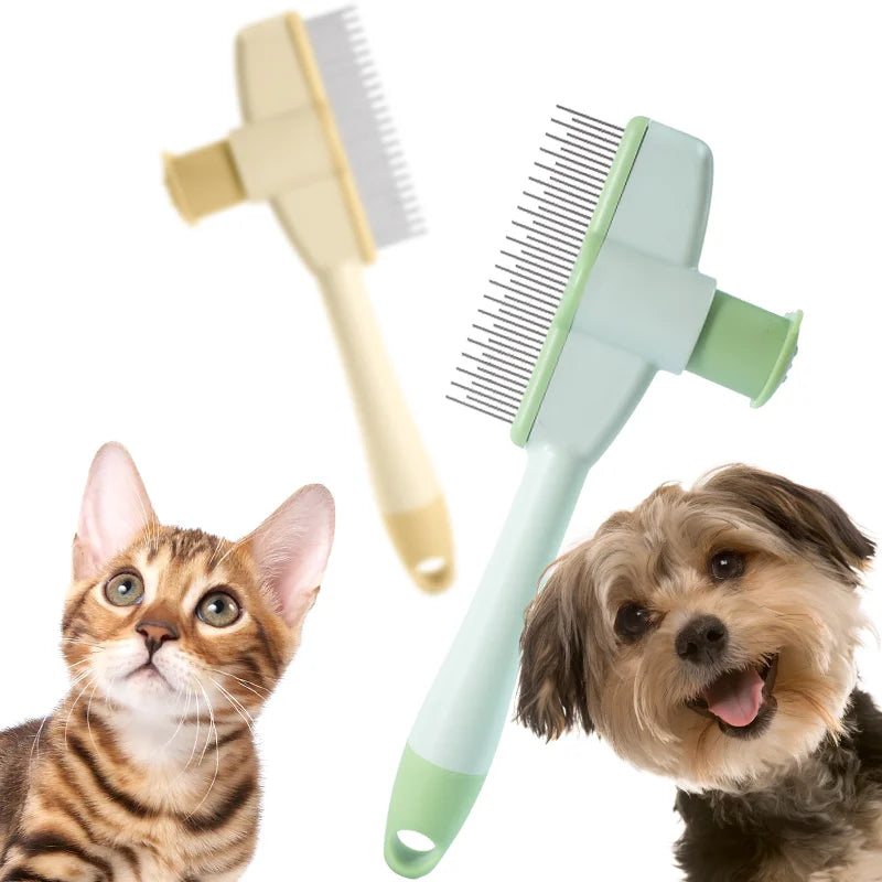 Cat Grooming Dematting Brush – Open-Knot Pet Hair Removal Comb, 7.9 x 3.1 in (20 x 8 cm) 2pcs