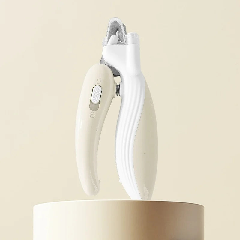 Professional Pet Nail Clippers for Cats & Dogs - Labor-Saving Stainless Steel Trimmer for Small Animals White