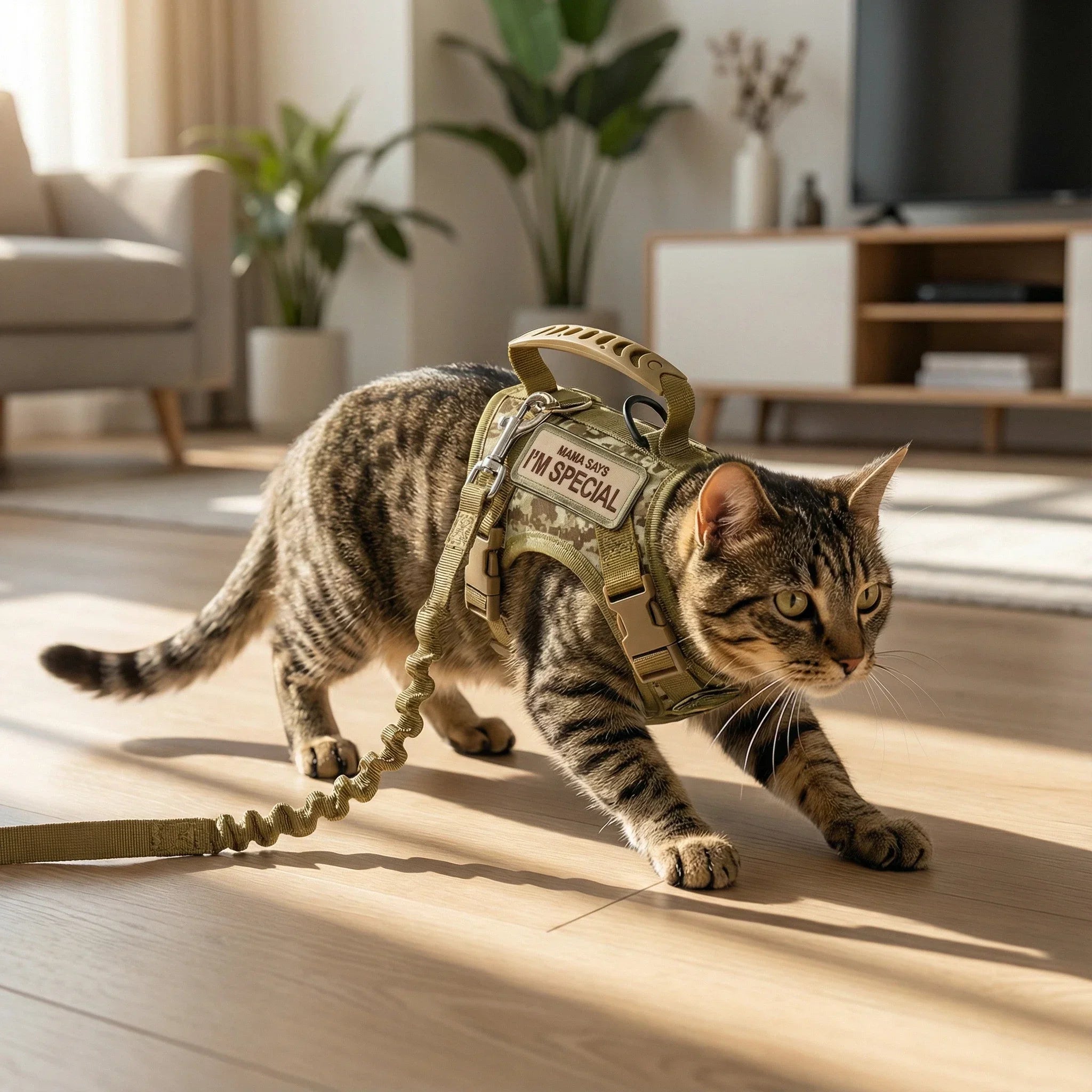 Tactical Military Vest Pet Tactical Training Cat Accessories Cat Dog Harness and Leash Set Kitten Accessories