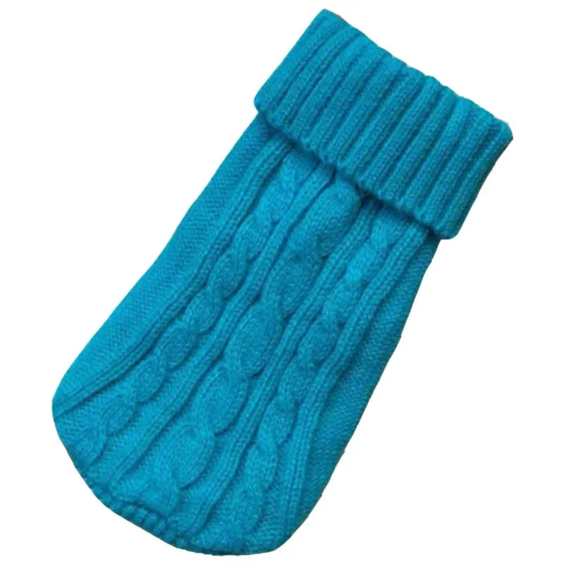 Knitted Winter Dog Sweater for Small & Medium Dogs, Chihuahua & Yorkie Puppy Pullover MoonBlue