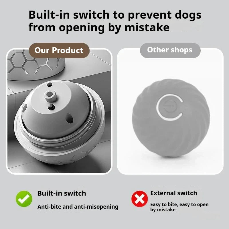 Smart Dog Toy Ball Electronic Interactive Pet Toy Ball USB Automatic Bouncing Rolling Toy Ball With RGB Lights Puppy Cat Product