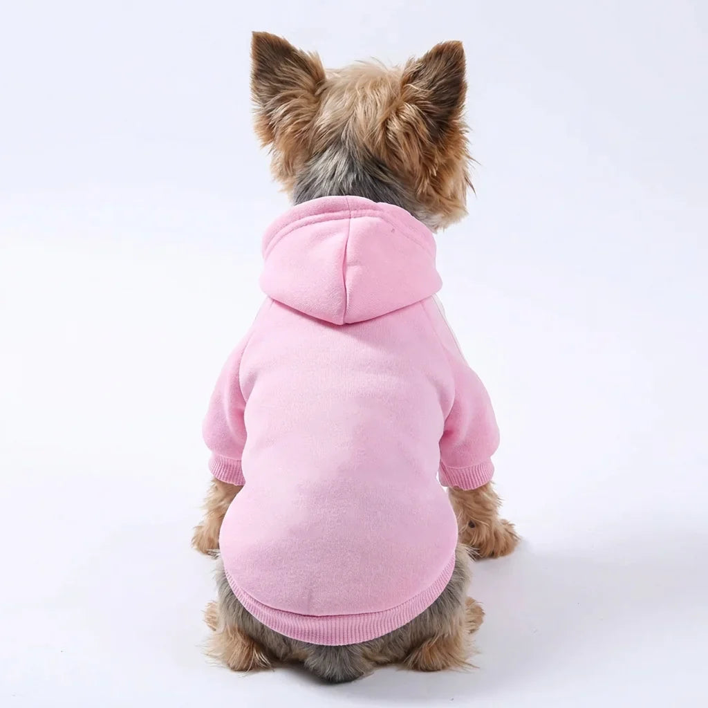 Sport Dog Clothes for Small Medium Big Large Dogs Cotton Hoodie Sweatshirt Hot Selling Warm Two-Legged Pet Outfit pink