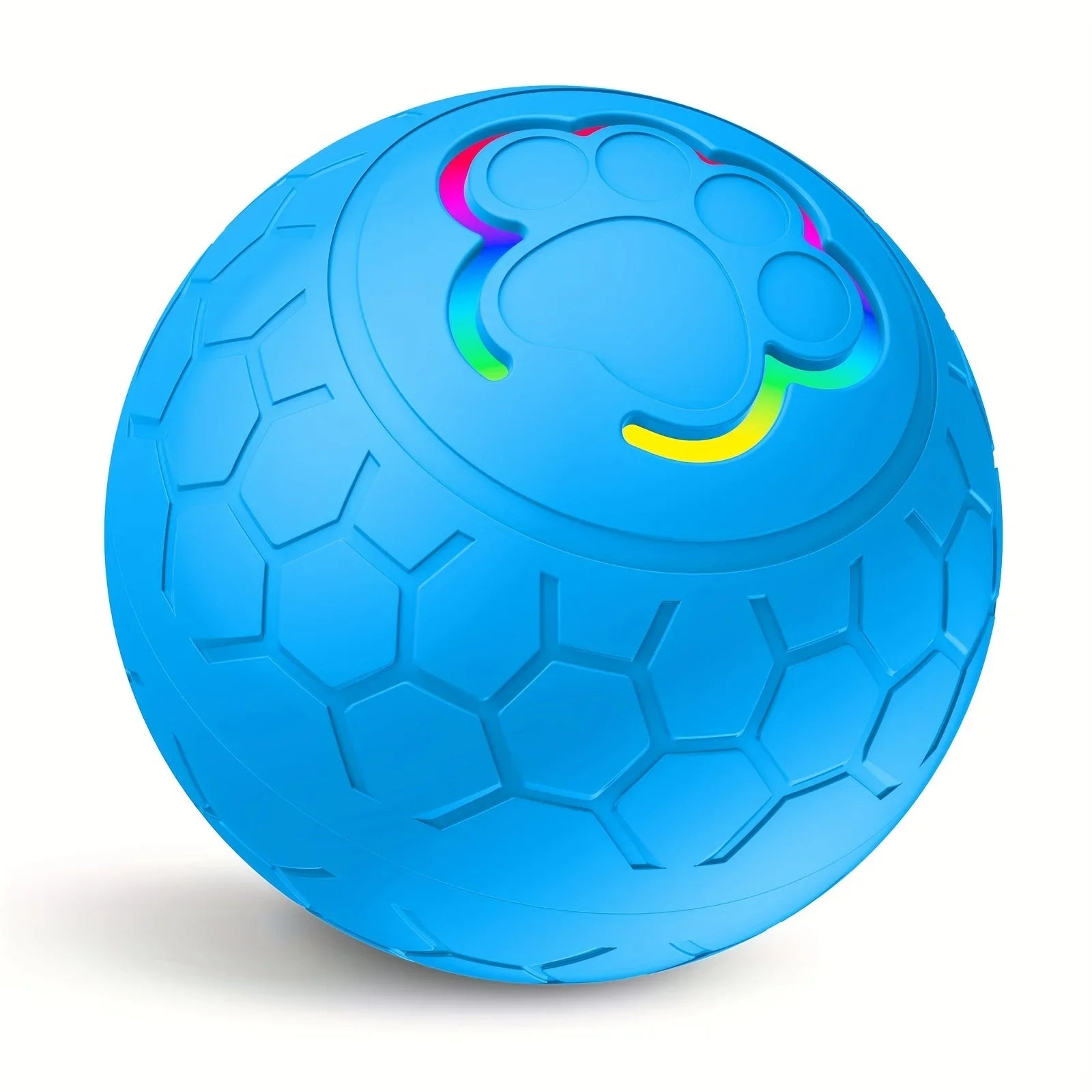 Smart Dog Toy Ball Electronic Interactive Pet Toy Ball USB Automatic Bouncing Rolling Toy Ball With RGB Lights Puppy Cat Product Upgrade Blue 300mAh