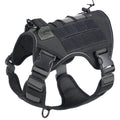 Tactical Dog Harness for Small Medium Large Dogs No Pull Adjustable Pet Harness Reflective Working Training Easy Control Vest black