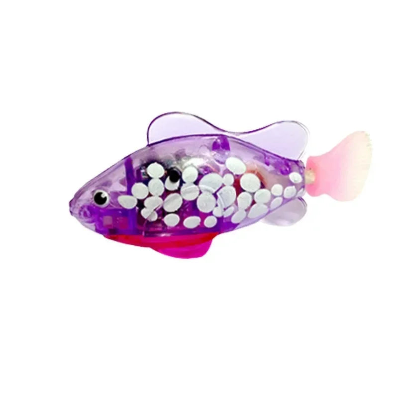 Cat Toy LED Inductive Interactive Swimming Robot Fish Toys Glowing Electric Fishs Stimulate Kitten Hunting Instinct Pet Products Fish F