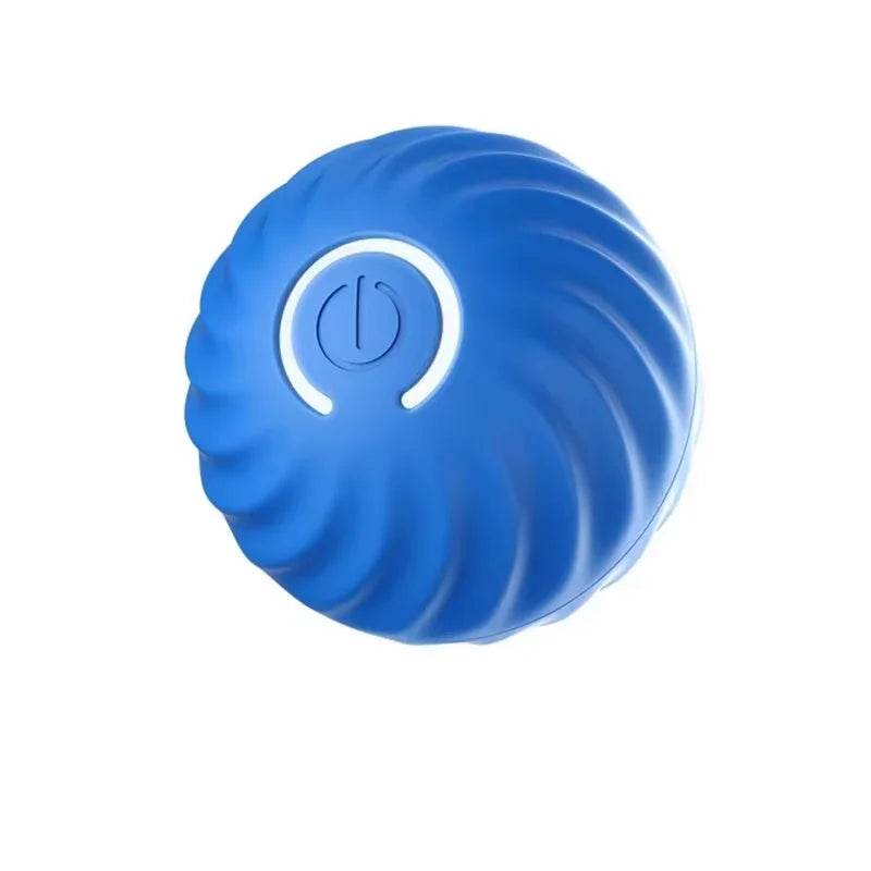 Interactive Rechargeable Gravity Jump Ball for Cats & Dogs - Bite-Resistant Auto-Rolling Chase Toy, 2.05 in (5.2 cm) Blue