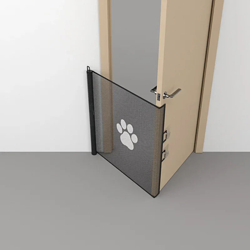 Automatic Retractable Pet Gate Fence Dog and Cat Fences Indoor Stair Walkway Isolation Net Security Fence Pet Products 130x78cm