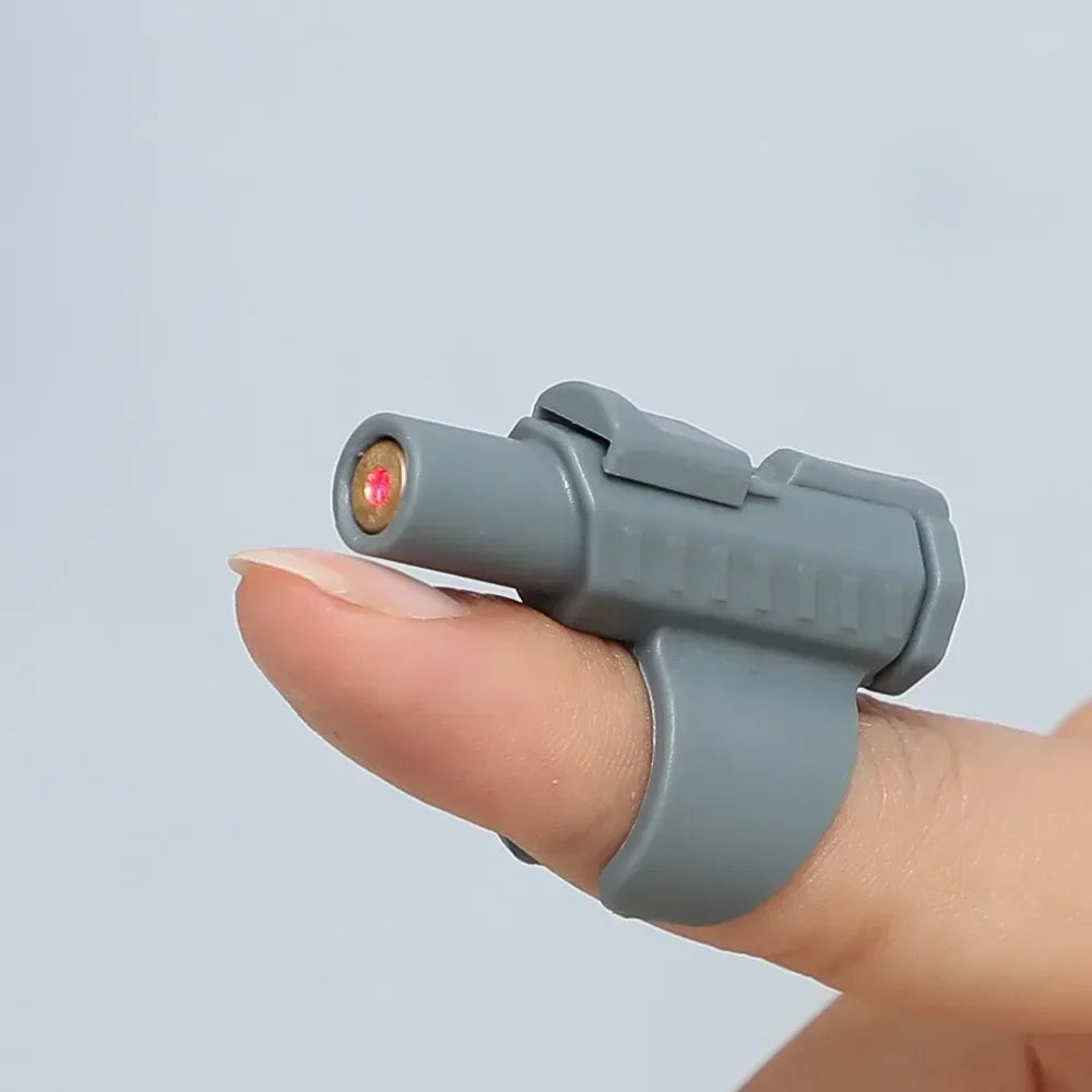 Noverlly Portable Mini Laser Cat Toy - Finger Sleeve Design for Interactive Play and Endless Fun GRAY