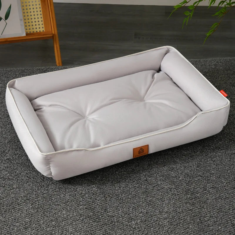 Large Dog Bed Waterproof Dog Bed for Big Dogs Summer Cooling Cat Bed Soft Sleeping Pet Mat All Seasons Puppy Mat for Chihuahua Oxford light gray