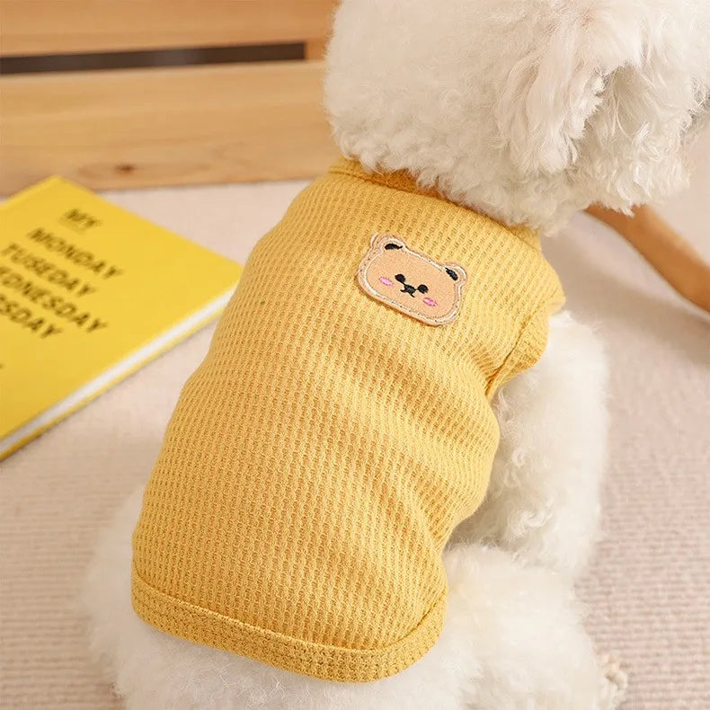Breathable Polyester Dog Vest | Pet Clothing for All Seasons Yellow