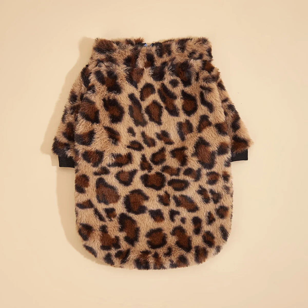 Pet Clothes for Dog Cat Puppy Tank Top Colorful Leopard Fuzzy Coat Sweatshirt Dog Outfits for Small Medium Dog for Autumn Winte Brown