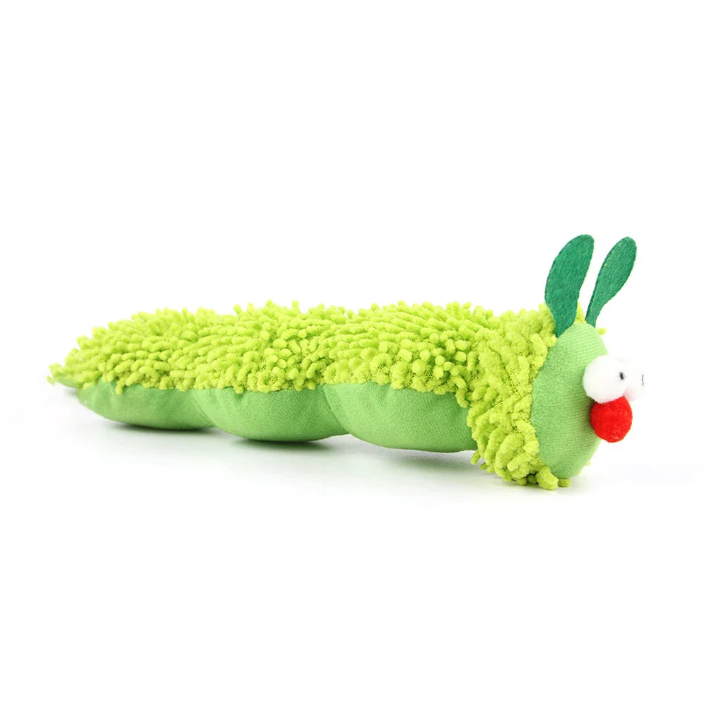Caterpillar Catnip Chew Toy for Cats – Silvervine Molar & Teaser Toy light green