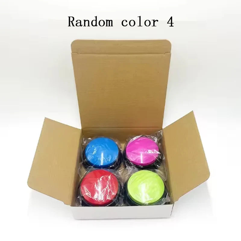 Recordable Talking Dog Toy - Portable Interactive Button Trainer for Dogs 4PC