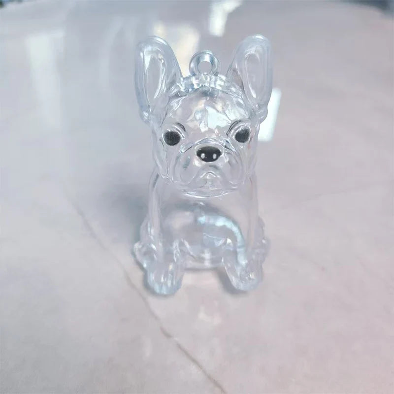 Clear Puppy Hair Memorial Keychain | Pet Fur Keepsake Capsule DIY Pendant A15