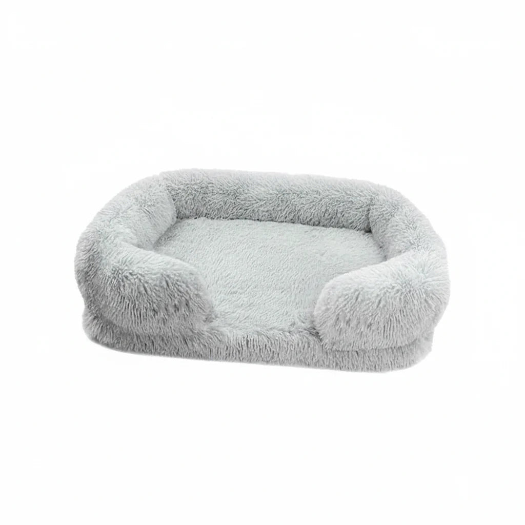 Orthopedic Dog Bed for Large Dogs – Thick Egg Crate Foam with Washable Cover Light grey