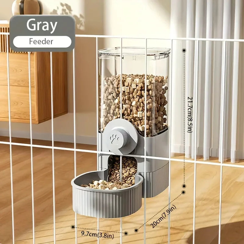 Automatic Hanging Gravity Pet Feeder & Water Dispenser with Container Bowl for Cage - Cat & Small Pets 1200ML