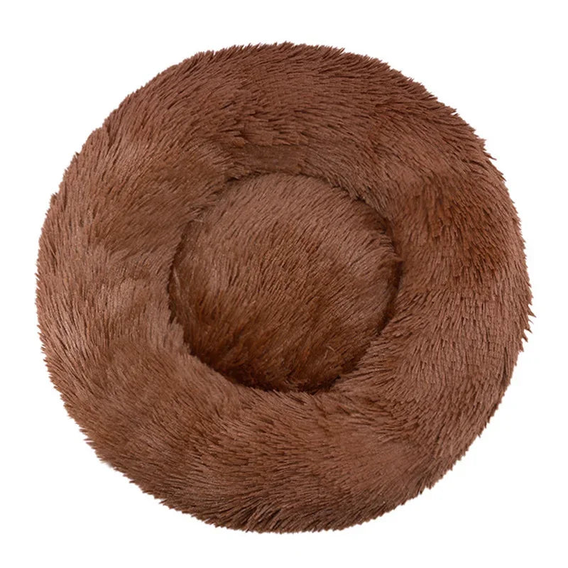Calming Plush Pet Bed for Dogs & Cats - Corduroy Fleece Bolster, Non-Slip Waterproof Bottom, Multiple Sizes (15.7–35.4 in / 40–90 cm) 1