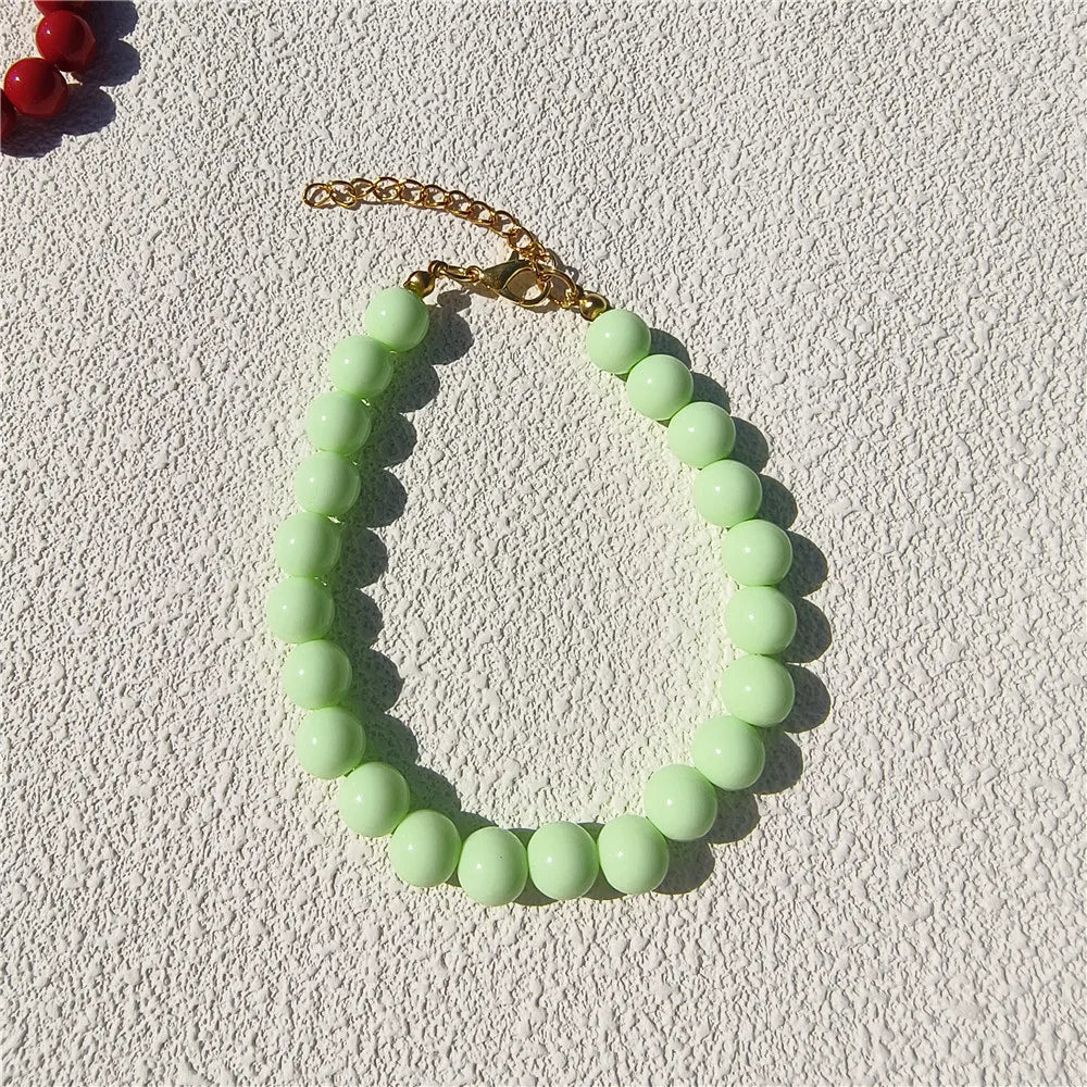 DIY Pet Pearl Collar Dog Princess Necklace Cat Jewelry Collar Puppy Accessories Dog Chain Chihuahua Wedding Jewelry Grass green