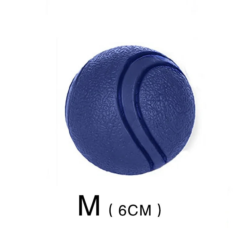 Bite-Resistant Rubber Dog Ball Toy – Chew-Proof Fetch Toy for Dogs & Puppies, Sizes S–XL (5–9 cm | 2–3.5 in) – Red blue M