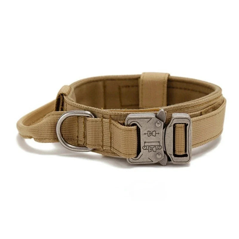 Tactical Dog Collar Adjustable Nylon Dog Supplies With Heavy Duty Metal Buckle Durable Training Collar For Medium And Large Dogs