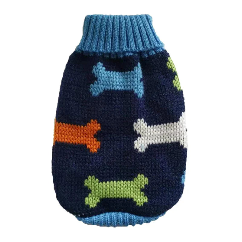 Warm Knitted Pet Sweater – Winter Dog & Cat Coat for Small & Medium Dogs (Chihuahua, Yorkie, French Bulldog) C