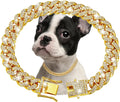Dog Chain Collar Luxury Gold Pet Metal Chain Collar For Small Medium Large Dogs Cats Pet Jewelry Necklace Accessorie United States WHITE