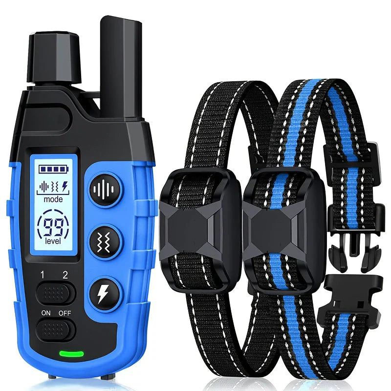 3300Ft Electric Dog Training Collar Remote Control Waterproof Pet BehaviorFor 5-120lbs Puppy With Shock Vibration For 2 Dogs 1