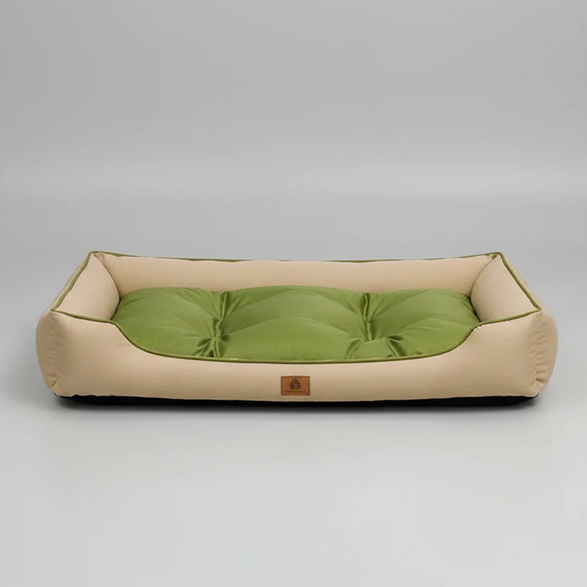 Large Waterproof Dog Bed – Cooling Pet Mat for All Season Use Beige