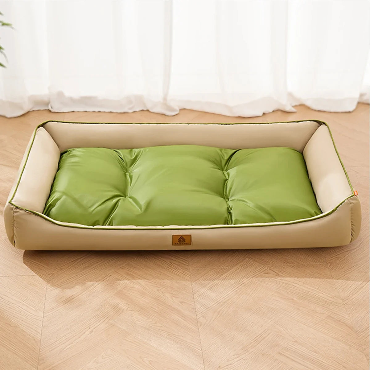 Large Dog Bed Waterproof Dog Bed for Big Dogs Summer Cooling Cat Bed Soft Sleeping Pet Mat All Seasons Puppy Mat for Chihuahua Beige
