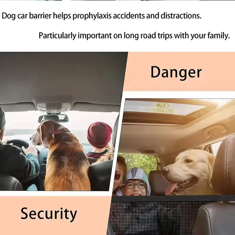 Car Trunk Fence Pet Dog Isolation Protective Net Sturdy Durable Elastic Isolation Nets Pets Safety Fence for Any Vehicle