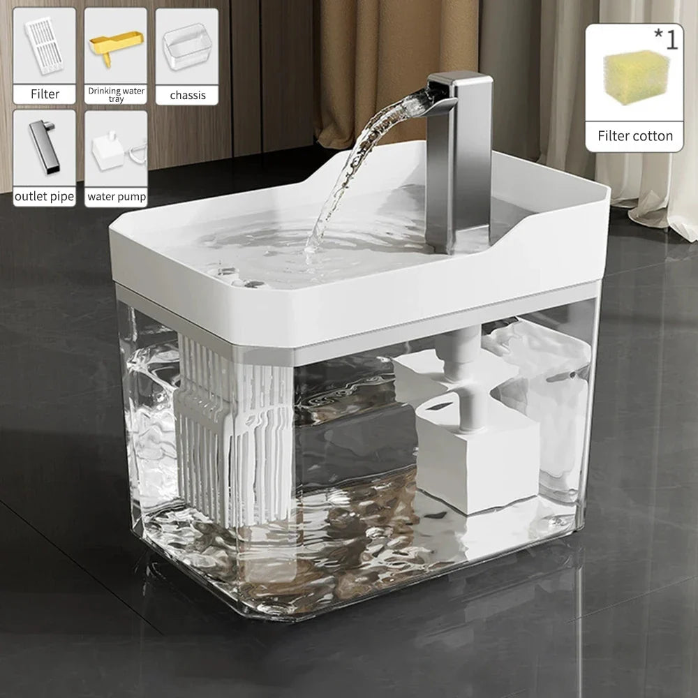 Automatic Recirculating Pet Water Dispenser & Smart Feeder for Cats & Dogs white China Mainland