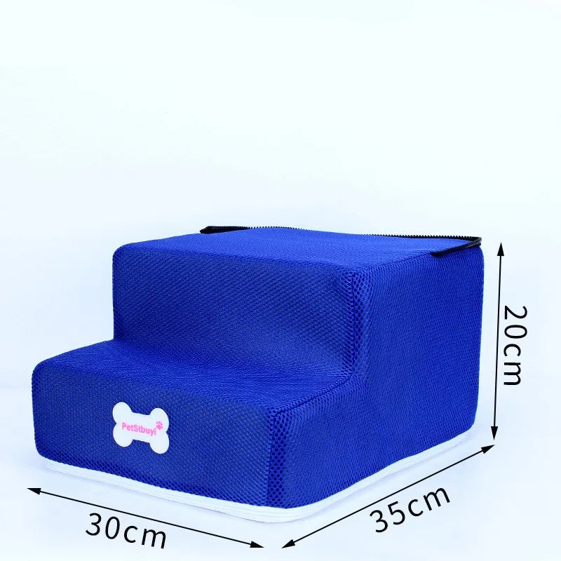 3-Step Pet Stairs for Small Dogs and Cats - Removable Washable Non-Slip Ramp Ladder two floors 7 China Mainland