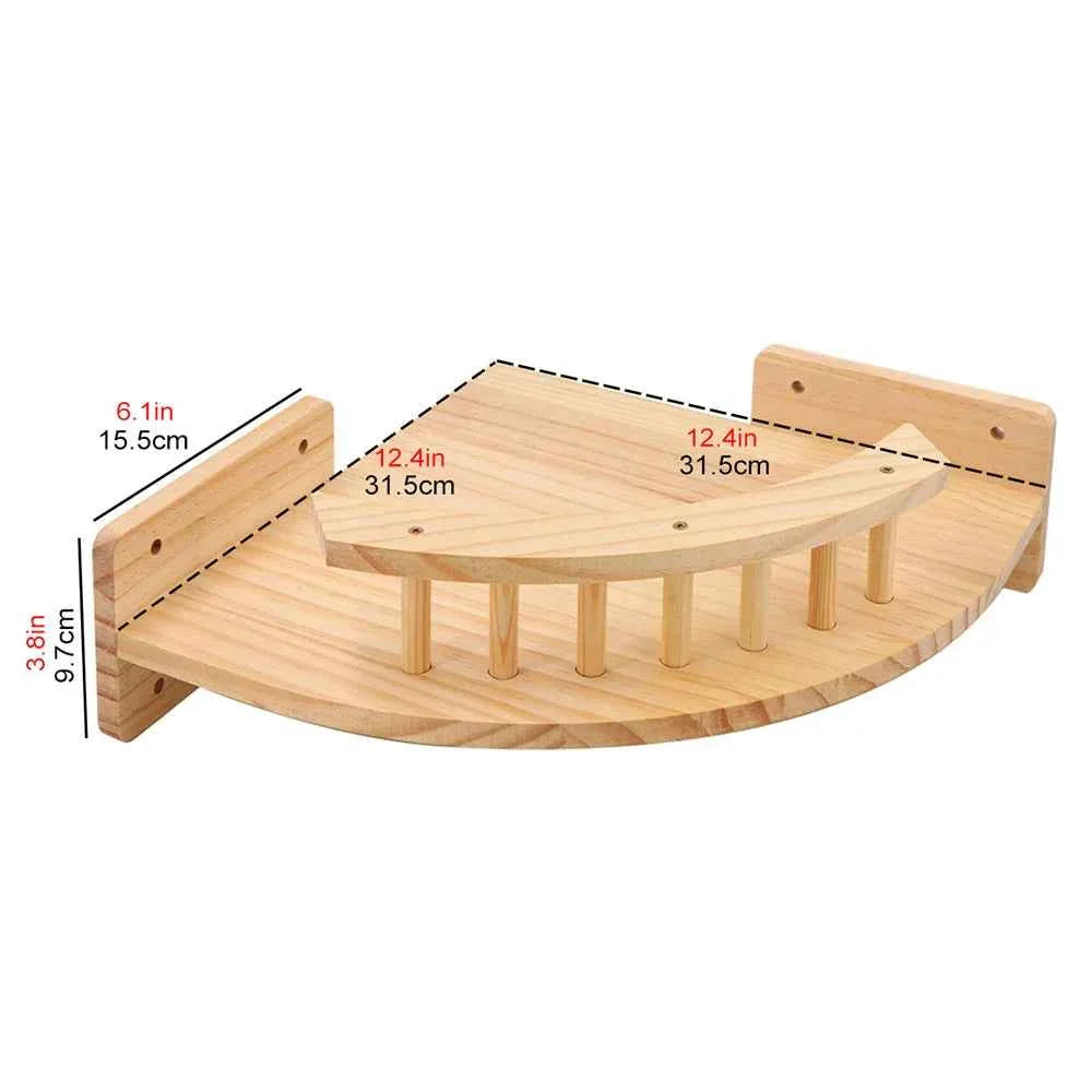 Wall-Mounted Cat Climbing Rope – Solid Wood Pedals & Sisal Scratch Training Toy for Indoor Cats Corner lookout