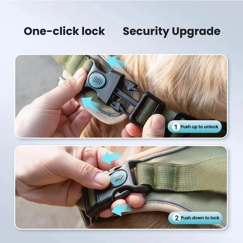 Pet Dog Tactical Harness Reflective For Medium Large Dogs Vest Adjustable Reflective Big Dog Harnesses Pet Accessoires Supplies