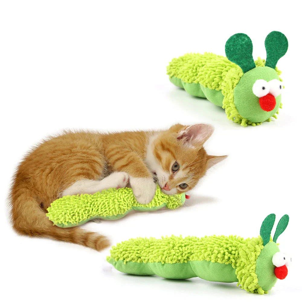 Caterpillar Catnip Chew Toy for Cats – Silvervine Molar & Teaser Toy