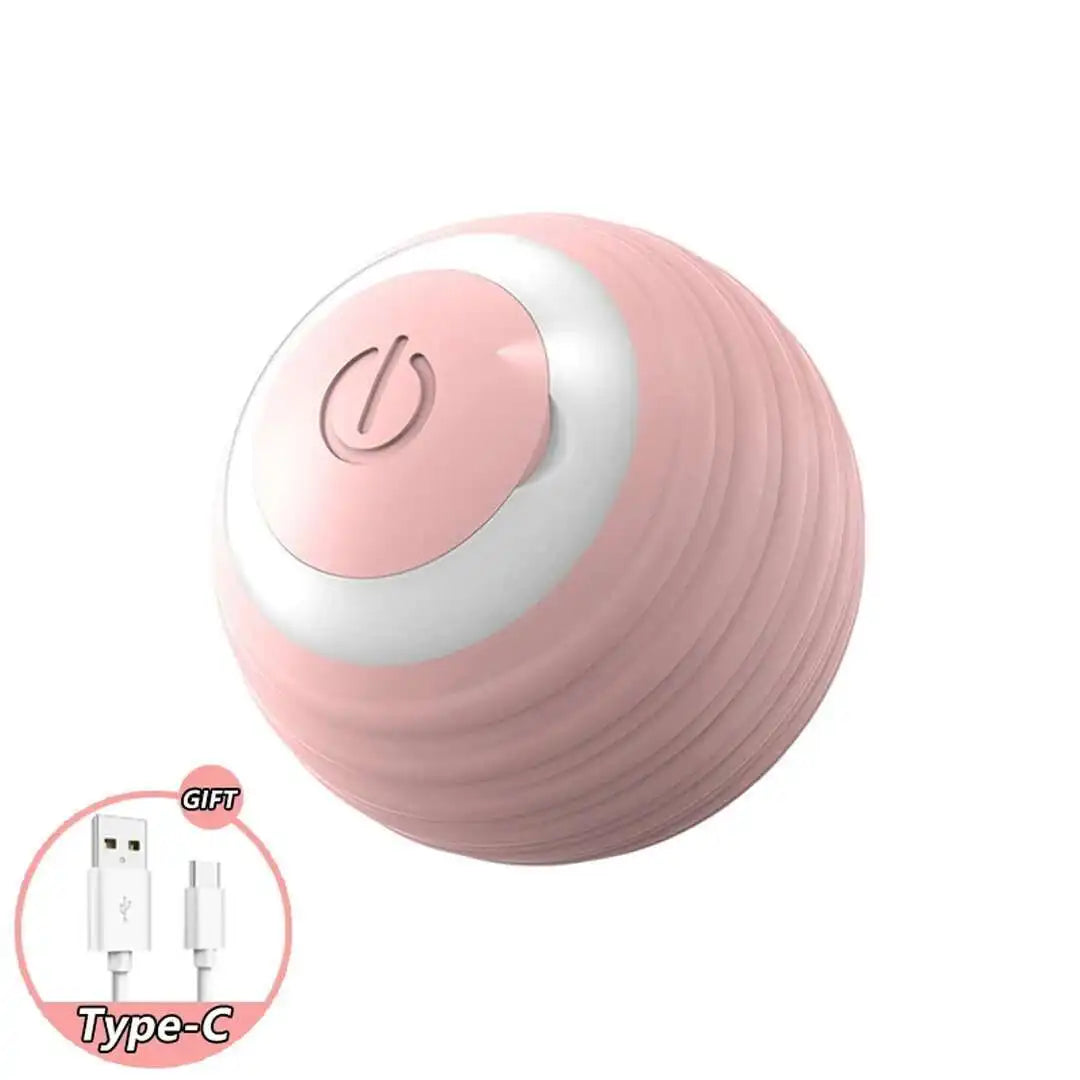 Speedy Tail 2.0 Smart Interactive Cat Toy Automatic Moving Balls for Cats And Dogs Touch Motion Rolling Toy Ball for Pet Gift Style3 Pink