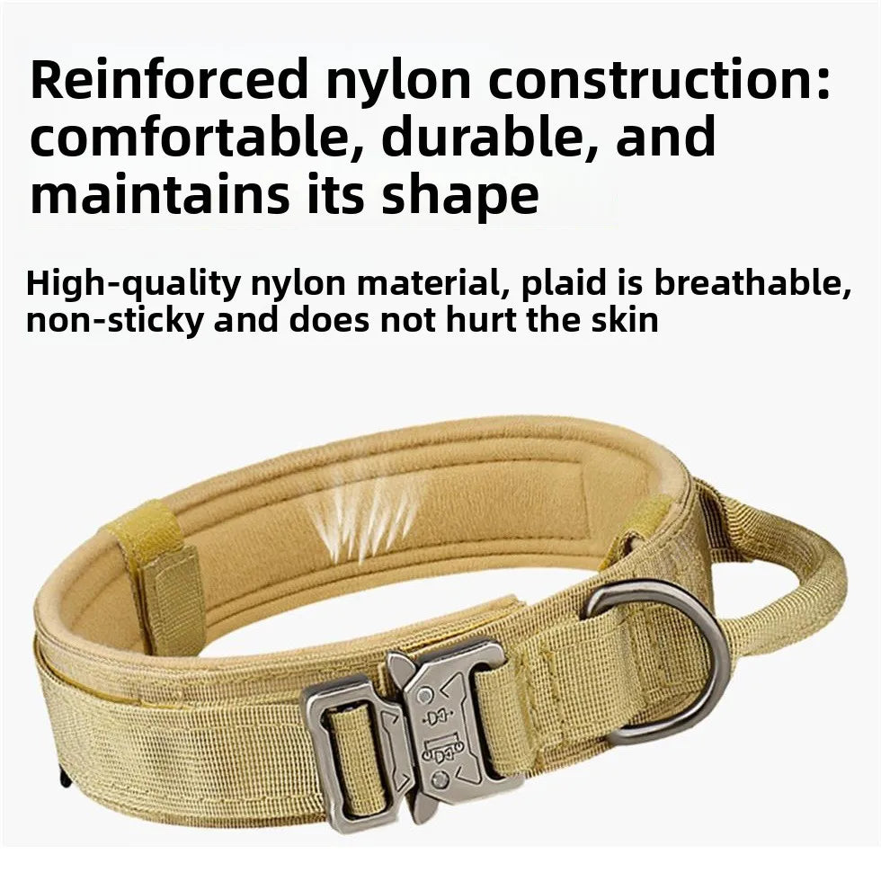Dog Traction Tactical Collar Outdoor Neck Ring Thickened Large Dogs Can Hold Dog Neck Cover dog collar