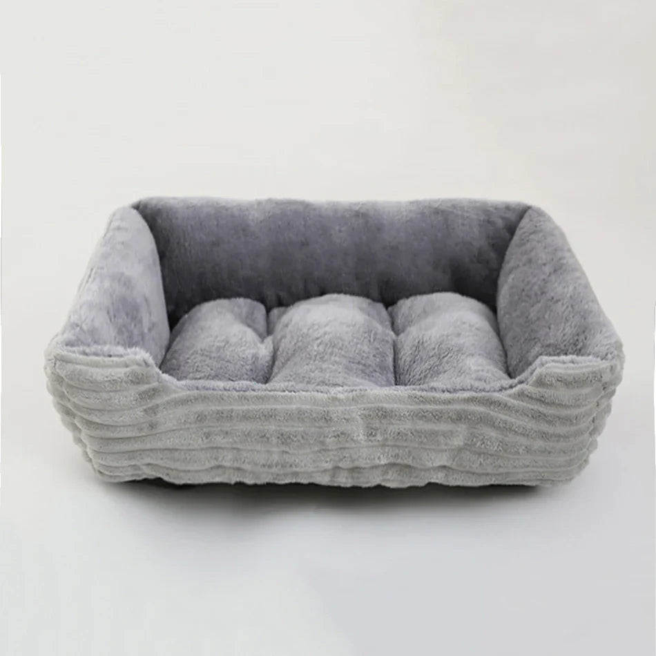 Plush Square Pet Bed for Dogs & Cats, Calming Kennel Sofa Cushion in Multiple Sizes (XS-XXL) cat dog bed 05