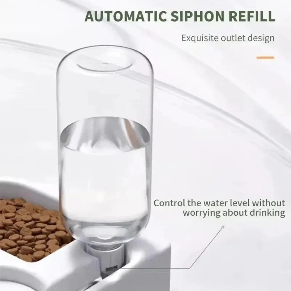 Automatic Water Dispenser For Cats Dogs Pets Feeding Bowl Heart-shaped Automatic Drinking Self Refilling Saving Space Dual-use