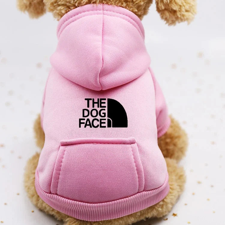 Autumn Winter Cowboy Pocket Two-Leg Pet Sweater Windproof Sports Jacket for Dogs & Cats Pink