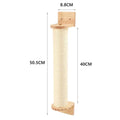 Wall-Mounted Cat Climbing Rope – Solid Wood Pedals & Sisal Scratch Training Toy for Indoor Cats