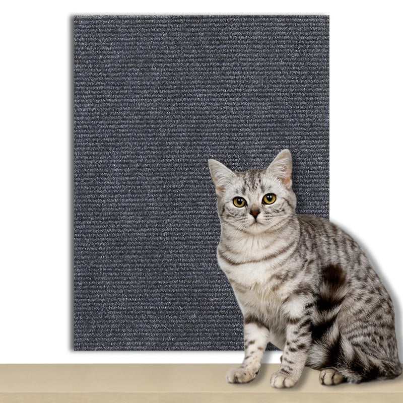 Anti Cat Scratch Sofa Protector | Self Adhesive Carpet Scratch Pad for Cats Dark Gray Default