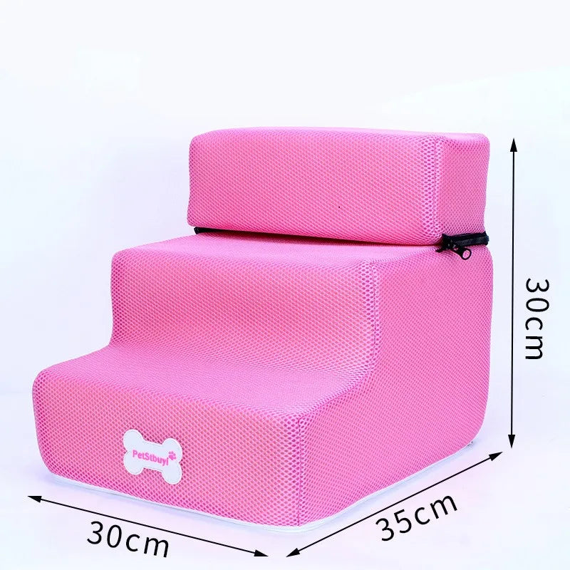 3-Step Pet Stairs for Small Dogs and Cats - Removable Washable Non-Slip Ramp Ladder three floors 12 China Mainland