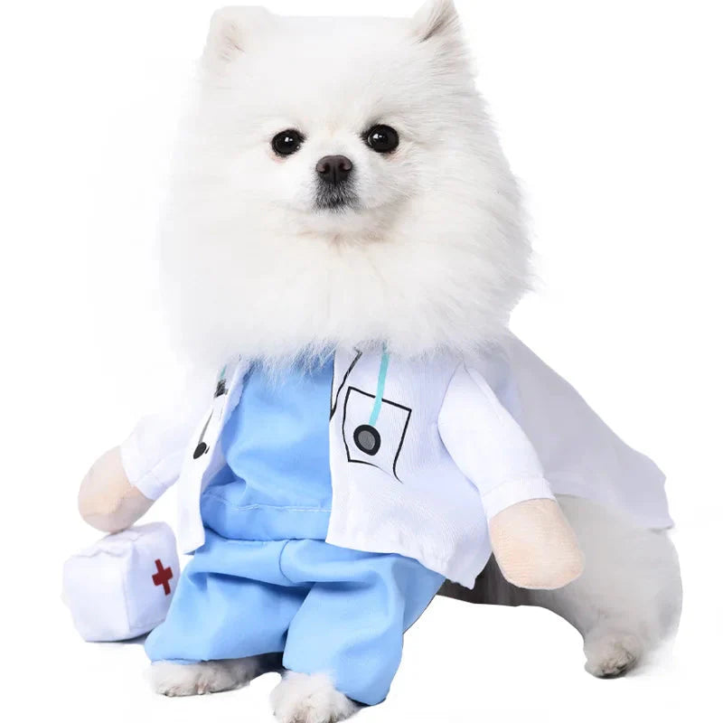 Halloween Dagger Pet Costume - Funny Knife-Holding Dog & Cat Standing Dress for Festival Dress-Up 9