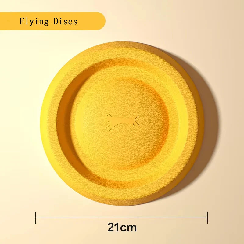 EVA Dog Toys 4-Pack - Durable Flying Disc, Ball and Tug Rope Set for Puppies and Adult Dogs | Chew-Proof Teeth Cleaning Flying Disc