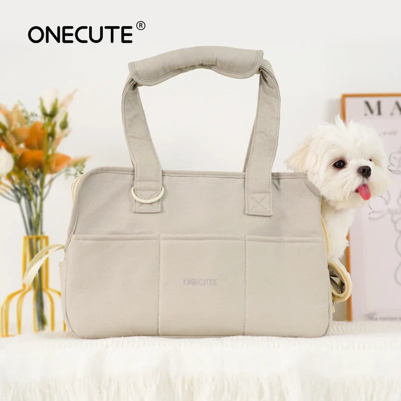 Portable Cotton Pet Sling Carrier for Small Dogs & Cats – Shoulder Handbag, Small 34×17×25cm (13.4×6.7×9.8in) & Medium 43×19×31cm (16.9×7.5×12.2in)