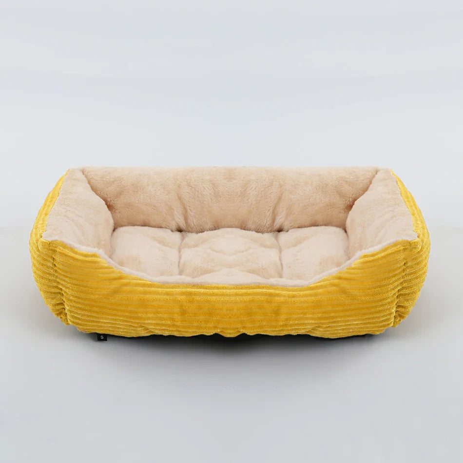 Plush Square Pet Bed for Dogs & Cats, Calming Kennel Sofa Cushion in Multiple Sizes (XS-XXL) cat dog bed 13